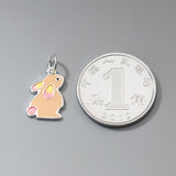 TrustDavis 925 Sterling Silver Rabbit Pendant DIY Necklace