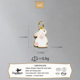 TrustDavis 925 Sterling Silver Rabbit Pendant DIY Necklace