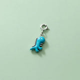 TrustDavis 925 Sterling Silver Dinosaur Pendant DIY Necklace