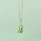 TrustDavis 925 Sterling Silver Dinosaur Pendant DIY Necklace