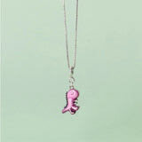 TrustDavis 925 Sterling Silver Dinosaur Pendant DIY Necklace