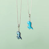 TrustDavis 925 Sterling Silver Dinosaur Pendant DIY Necklace
