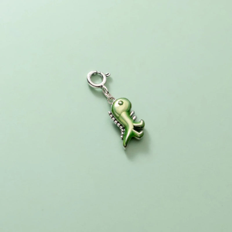 TrustDavis 925 Sterling Silver Dinosaur Pendant DIY Necklace