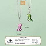 TrustDavis 925 Sterling Silver Dinosaur Pendant DIY Necklace