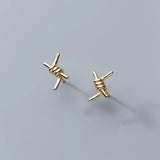 TrustDavis 925 Sterling Silver Spring Stud Earrings For Women Wedding Party