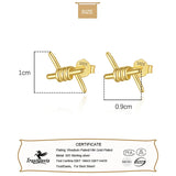 TrustDavis 925 Sterling Silver Spring Stud Earrings For Women Wedding Party