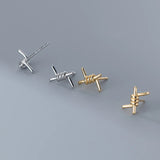TrustDavis 925 Sterling Silver Spring Stud Earrings For Women Wedding Party