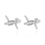 TrustDavis 925 Sterling Silver Spring Stud Earrings For Women Wedding Party