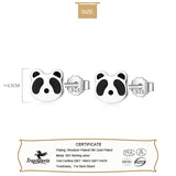 TrustDavis 925 Sterling Silver Panda Stud Earrings