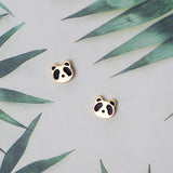 TrustDavis 925 Sterling Silver Panda Stud Earrings