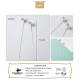 TrustDavis 925 Silver Daisy Flower Earrings Long Ear Line Jewelry DA2430
