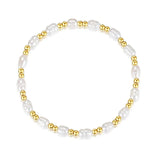 TrustDavis 925 Silver Freshwater Pearl Bracelet for Women DA2059