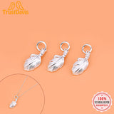 TrustDavis 925 Silver Feather Pendant DIY Necklace Bracelet