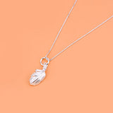 TrustDavis 925 Silver Feather Pendant DIY Necklace Bracelet
