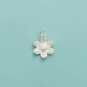 TrustDavis 925 Sterling Silver Flower Charm Pendant Necklace Bracelet