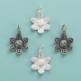 TrustDavis 925 Sterling Silver Flower Charm Pendant Necklace Bracelet