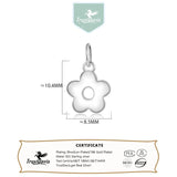TrustDavis 925 Sterling Silver Flower Charm Pendant Vintage DIY Jewelry