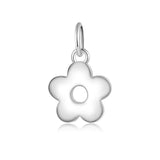 TrustDavis 925 Sterling Silver Flower Charm Pendant Vintage DIY Jewelry