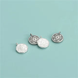TrustDavis 925 Sterling Silver Flower Round Bracelet Necklace DIY Jewelry