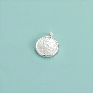 TrustDavis 925 Sterling Silver Flower Round Bracelet Necklace DIY Jewelry