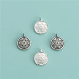 TrustDavis 925 Sterling Silver Flower Round Bracelet Necklace DIY Jewelry