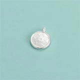 TrustDavis 925 Sterling Silver Flower Round Bracelet Necklace DIY Jewelry
