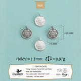 TrustDavis 925 Sterling Silver Flower Round Bracelet Necklace DIY Jewelry