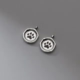 Davis 925 Sterling Silver Footprint Charm Pendant DIY Jewelry