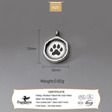 Davis 925 Sterling Silver Footprint Charm Pendant DIY Jewelry