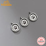 Davis 925 Sterling Silver Footprint Charm Pendant DIY Jewelry