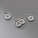 Davis 925 Sterling Silver Footprint Charm Pendant DIY Jewelry