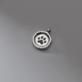 Davis 925 Sterling Silver Footprint Charm Pendant DIY Jewelry