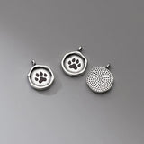 Davis 925 Sterling Silver Footprint Charm Pendant DIY Jewelry