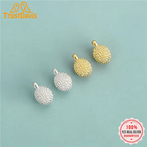 TrustDavis 925 Sterling Silver Durian Pendant DIY Jewelry