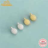 TrustDavis 925 Sterling Silver Durian Pendant DIY Jewelry