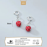 TrustDavis 925 Sterling Silver Strawberry Pendant DIY Necklace Bracelet