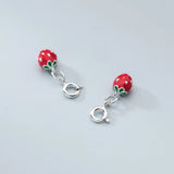 TrustDavis 925 Sterling Silver Strawberry Pendant DIY Necklace Bracelet