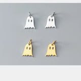 TrustDavis 925 Silver Sweet Ghost Pendant Fine Zircon Jewelry