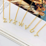 Davis 925 Silver Sweet 26 Letter Pendant Necklace For Women