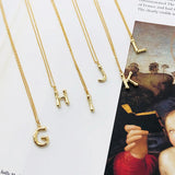 Davis 925 Silver Sweet 26 Letter Pendant Necklace For Women