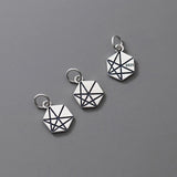 TrustDavis 925 Sterling Silver Hexagon Pendant DIY Necklace Bracelet Jewelry