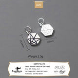 TrustDavis 925 Sterling Silver Hexagon Pendant DIY Necklace Bracelet Jewelry