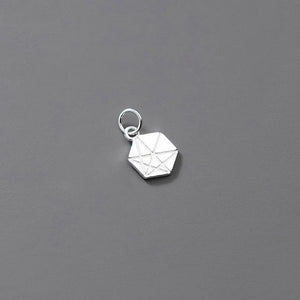 TrustDavis 925 Sterling Silver Hexagon Pendant DIY Necklace Bracelet Jewelry