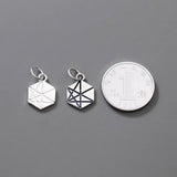 TrustDavis 925 Sterling Silver Hexagon Pendant DIY Necklace Bracelet Jewelry
