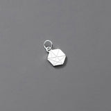 TrustDavis 925 Sterling Silver Hexagon Pendant DIY Necklace Bracelet Jewelry