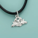 Davis 925 Sterling Silver Hibiscus Flower Pendant DIY Bracelet Necklace