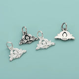 Davis 925 Sterling Silver Hibiscus Flower Pendant DIY Bracelet Necklace