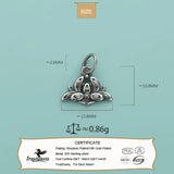 Davis 925 Sterling Silver Hibiscus Flower Pendant DIY Bracelet Necklace
