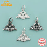 Davis 925 Sterling Silver Hibiscus Flower Pendant DIY Bracelet Necklace
