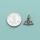 Davis 925 Sterling Silver Hibiscus Flower Pendant DIY Bracelet Necklace